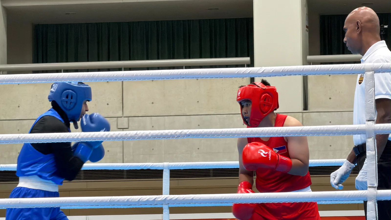 Nesthy Petecio quarterfinals bound after stoppage of Abukhadijah
