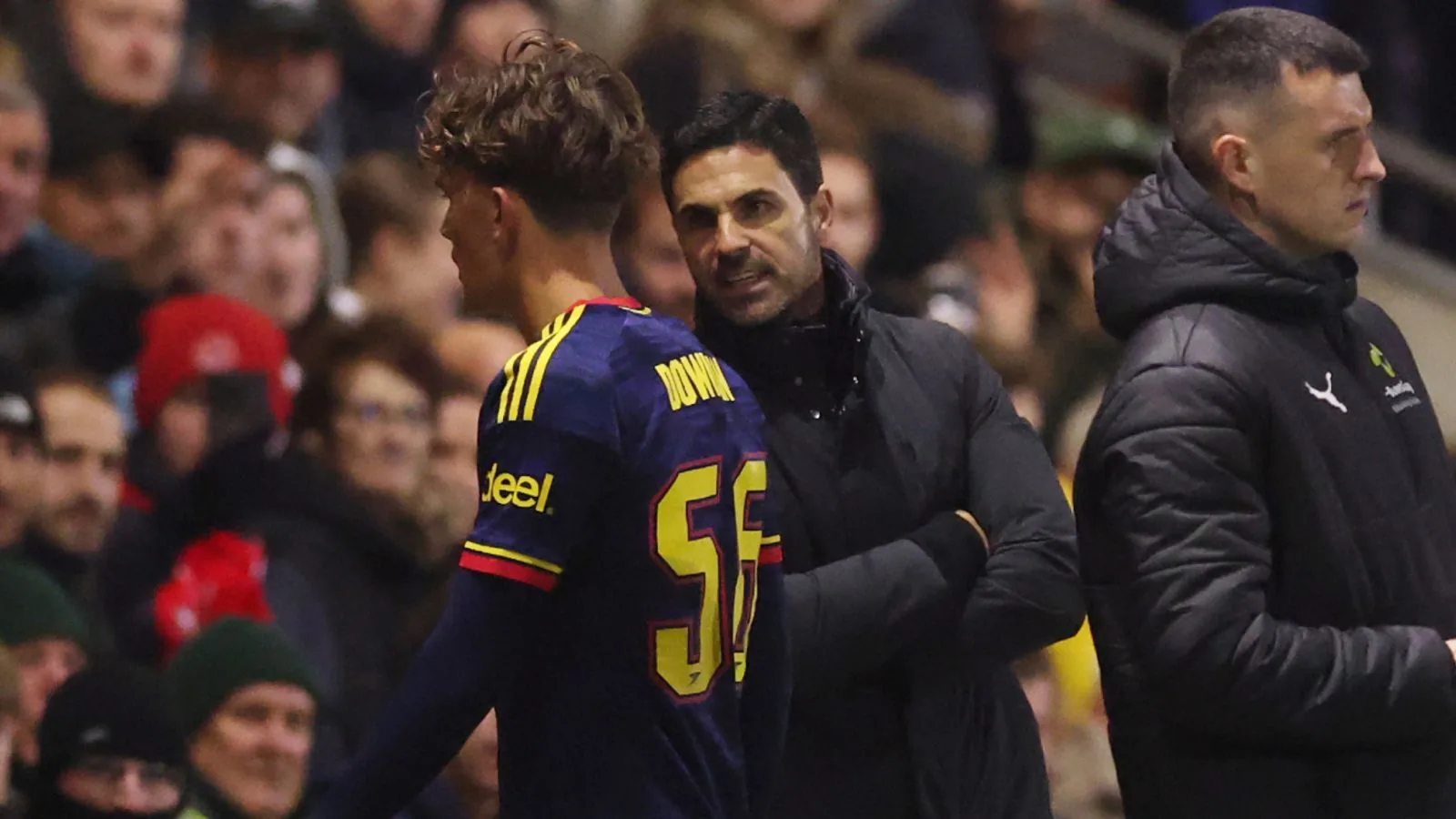 Max Dowman red card Arteta explains his tunnel words to teenager
