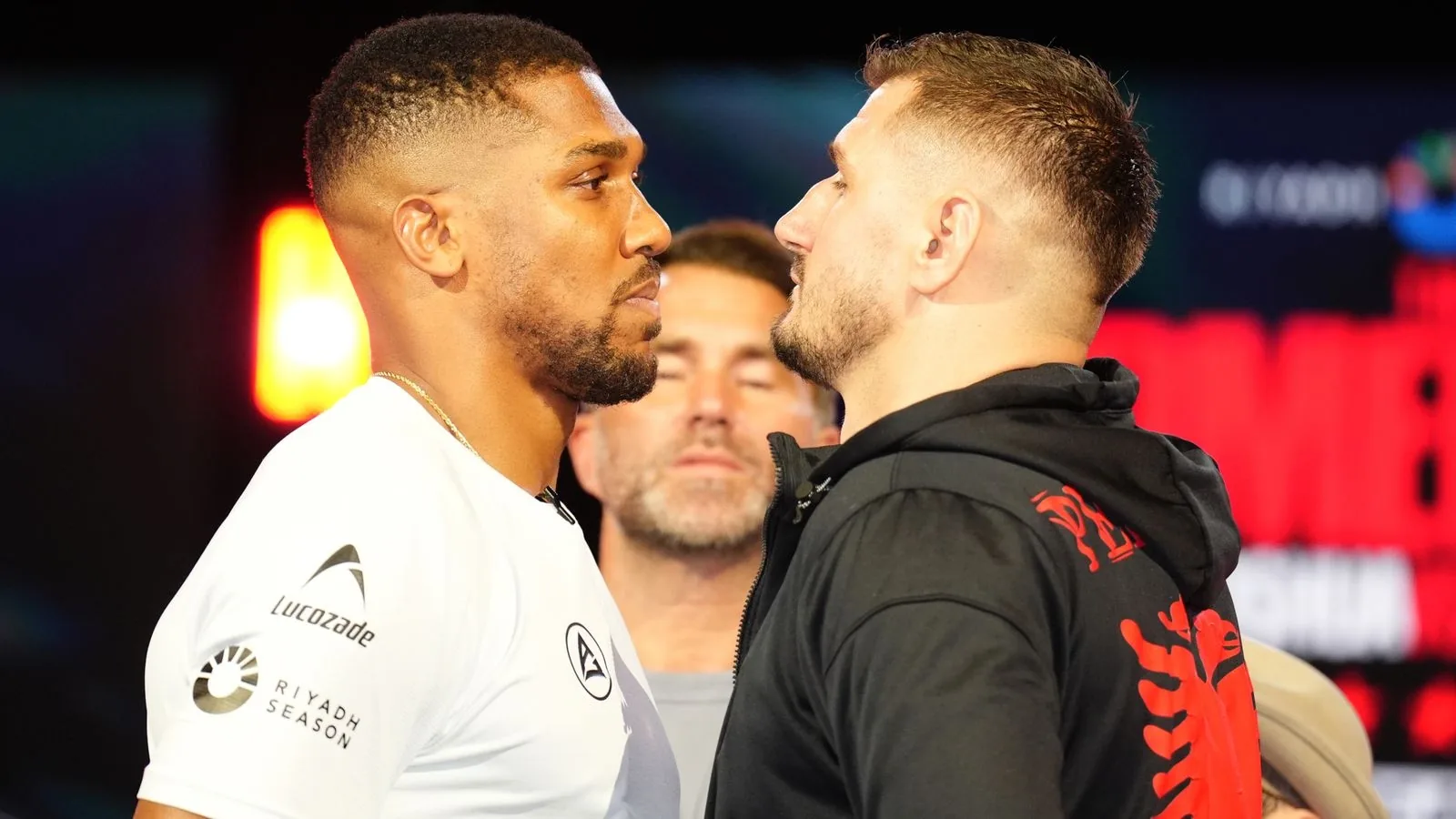 Anthony Joshua Scales 251lbs for Kristian Prenga Clash in Jeddah
